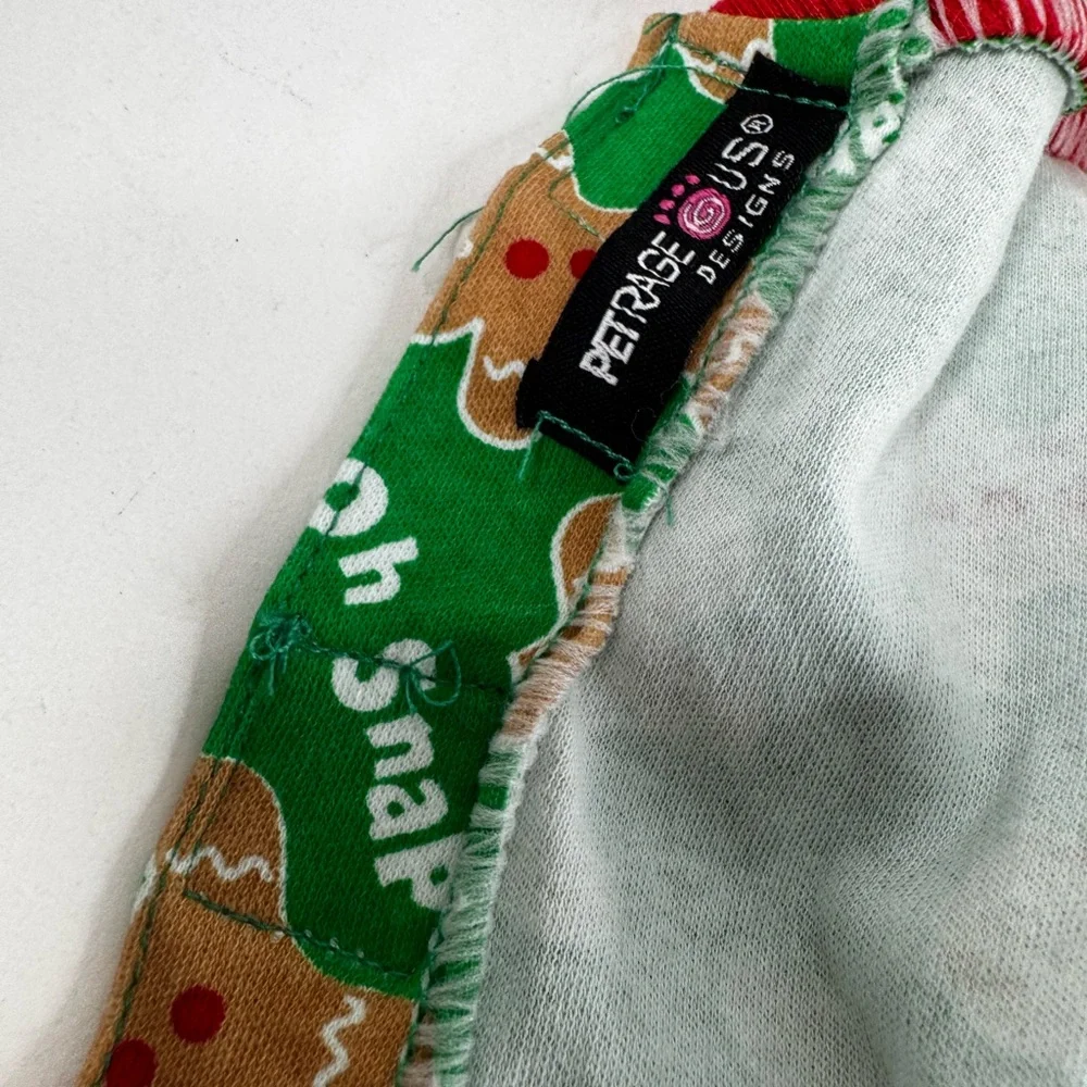 Oh Snap! Green Gingerbread Dog Christmas Outfit